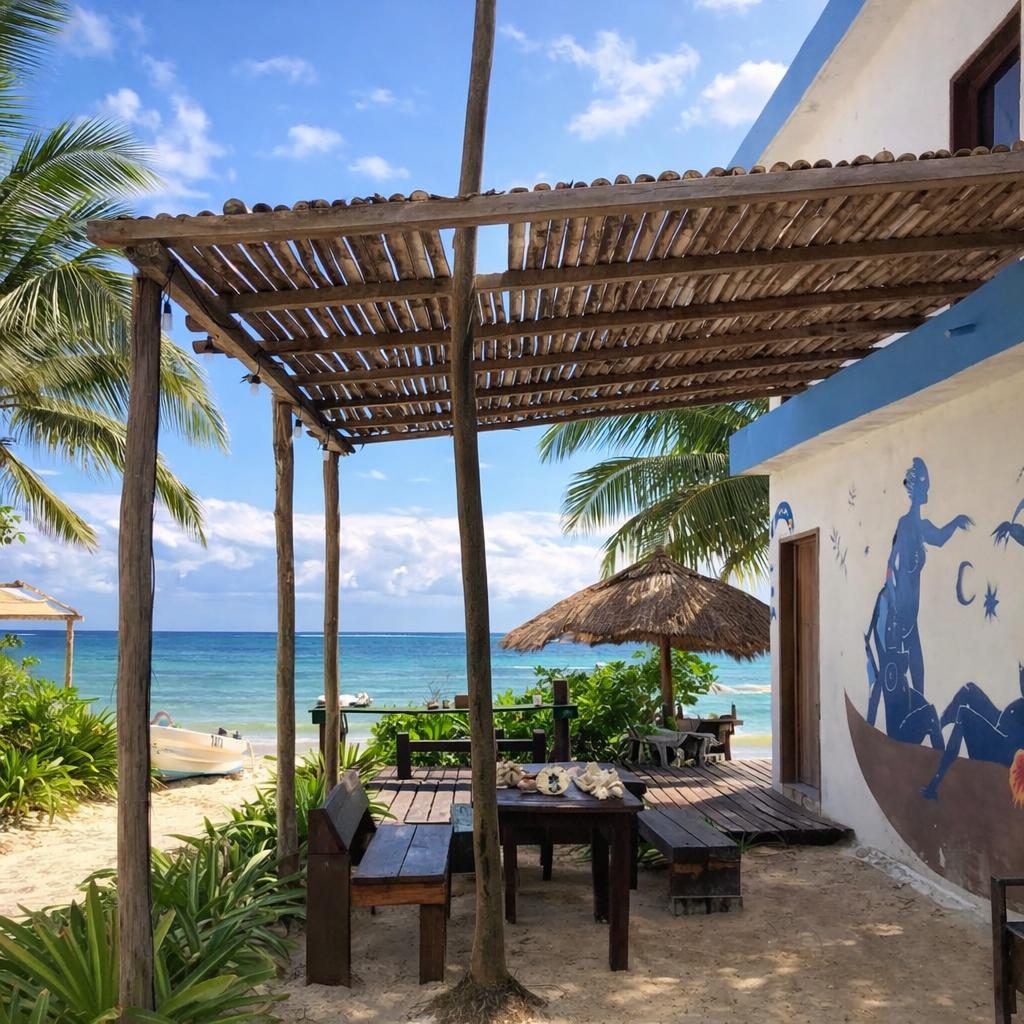 Restaurant and communal terrace at Pronoia